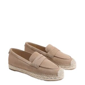 Sam Edelman Women's Kai Espadrille Flat Loafer in Tuscan Taupe Suede size 9